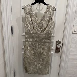 Tadashi Soja sequin evening dress